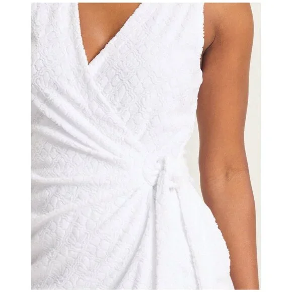 NWT Tommy Bahama Textured Terry Beach Romper in White Sz Small Fits Like Sz 6-8 - Picture 6 of 15